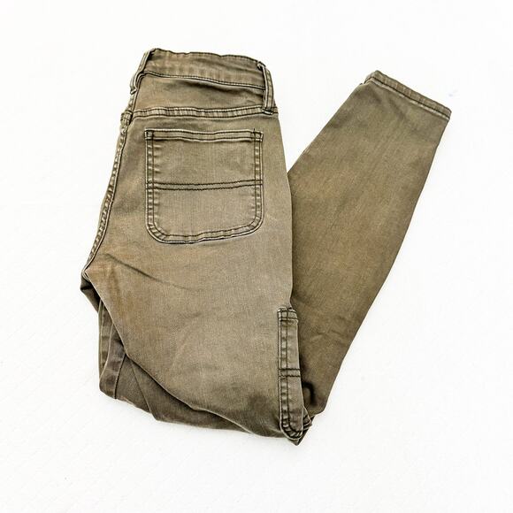 OAT NY High Rise Skinny Ankle Green Cargo Utility Pocket Pants Size 24 - Picture 8 of 8